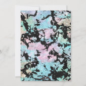 Modern holografisch en zwart Glitter Marble Afbeel Kaart (Achterkant)