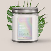 Modern Holografisch geïnspireerd Verloopkaarsenlab Voedselcontainer Etiket