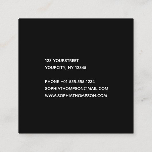 Modern holografisch Hallo script - Visitekaartje (Achterkant)