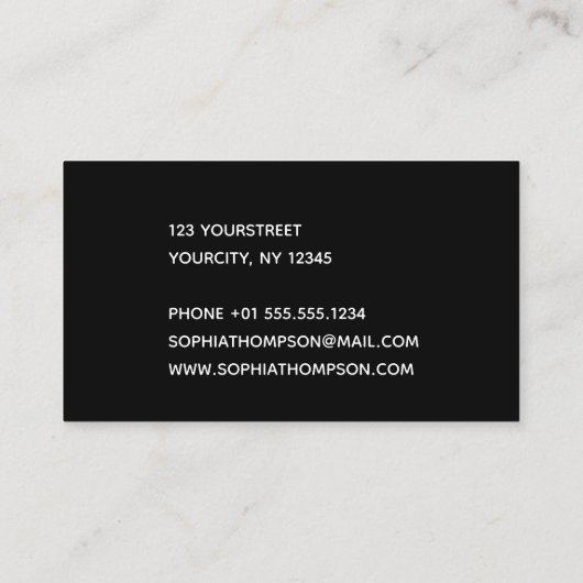 Modern holografisch Hallo script - Visitekaartje (Achterkant)