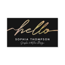 Modern holografisch Hallo script - Visitekaartje
