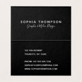 Modern holografisch Hallo script - Visitekaartje (Binnenkant ongevouwen)