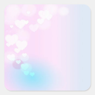 Modern holografisch hart vierkante sticker