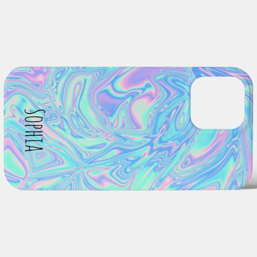 Modern Holografisch Iriserend Gepersonaliseerd Case-Mate iPhone Case (Achterkant (horizontaal))