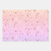 Modern holografisch kerstsnowflake patroon inpakpapier vel (Voorkant 3)