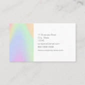 Modern holografisch legant script visitekaartje (Achterkant)