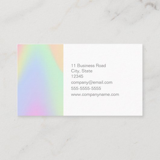 Modern holografisch legant script visitekaartje (Achterkant)