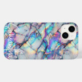 Modern holografisch marmeren stenen patroon elegan Case-Mate iPhone case (Achterkant (horizontaal))