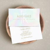 Modern holografisch monogram visitekaartje