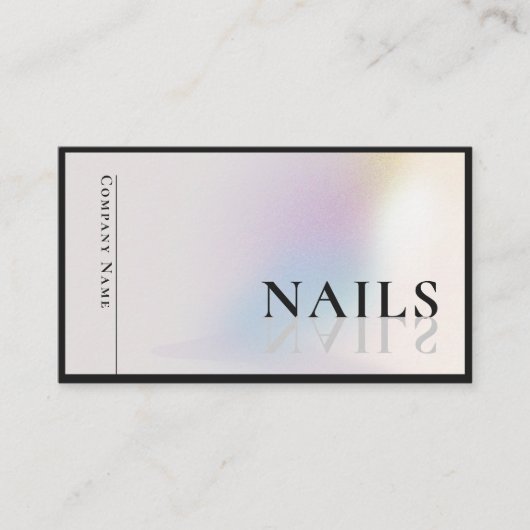 Modern Holografisch Nail Visitekaartje (Voorkant)