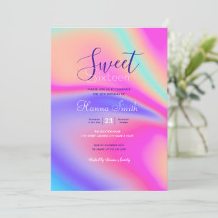 Modern holografisch ontwerp voor verloop van verlo kaart