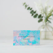 Modern holografisch opal stijlvol visitekaartje (Staand voorkant)