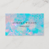 Modern holografisch opal stijlvol visitekaartje (Voorkant)