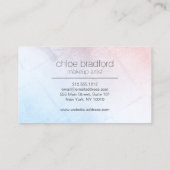 Modern holografisch puntpatroon op faux zilver visitekaartje (Achterkant)