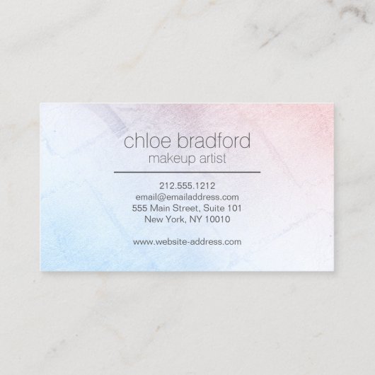 Modern holografisch puntpatroon op faux zilver visitekaartje (Achterkant)