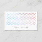 Modern holografisch puntpatroon op wit visitekaartje (Voorkant)