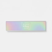 Modern Holografisch regenboogeffect Metaal Lijst Deurbordje (Voorkant)