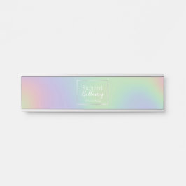 Modern Holografisch regenboogeffect Metaal Lijst Deurbordje