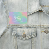 Modern Holografisch regenboogeffect Metaal Lijst Naamplaatje (In situ)