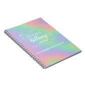 Modern Holografisch regenboogeffect Metaal Lijst Notitieboek (Rechterzijde)