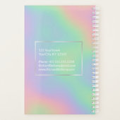 Modern Holografisch regenboogeffect Metaal Lijst Planner (Achterkant)