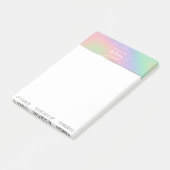 Modern Holografisch regenboogeffect Metaal Lijst Post-it® Notes (Schuin)