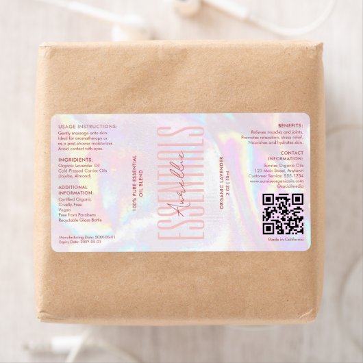 Modern Holografisch Roze Bad Lichaam Schoonheid Se Etiket (Insitu)