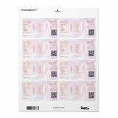 Modern Holografisch Roze Bad Lichaam Schoonheid Se Etiket (Full Sheet)