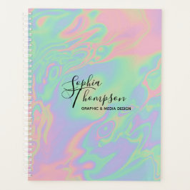Modern holografisch script regenboogpasta - Planne Planner