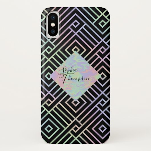 Modern holografisch symmetrisch patroon - iPhone-h Case-Mate iPhone Case (Achterkant)