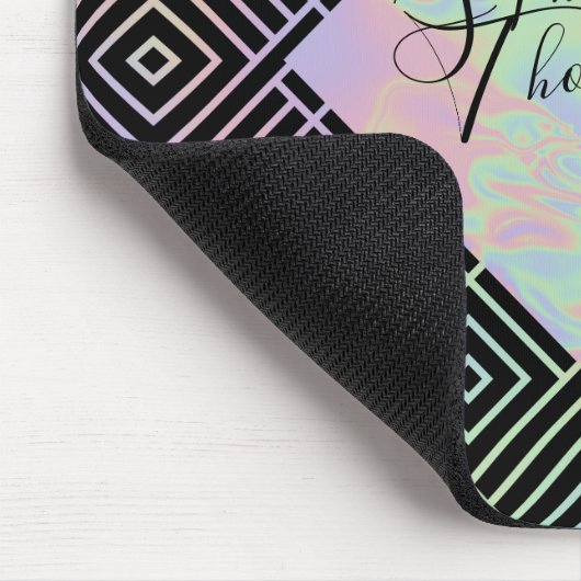 Modern holografisch symmetrisch patroon - Mousepad Muismat (Hoek)