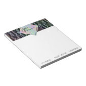 Modern Holografisch Symmetrisch Patroon - Notitieb Notitieblok (Schuin)