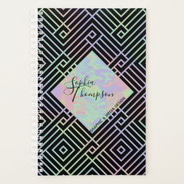 Modern holografisch symmetrisch patroon - Planner