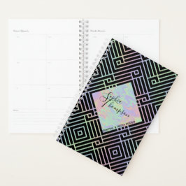 Modern holografisch symmetrisch patroon - Planner