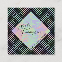 Modern Holografisch Symmetrisch Visitekaartje van 