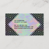 Modern Holografisch Symmetrisch Visitekaartje van (Achterkant)