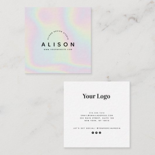 Modern holografisch Visitekaartje (Voorkant / Achterkant)