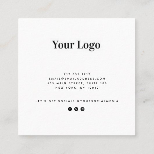 Modern holografisch Visitekaartje (Achterkant)