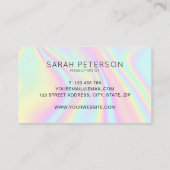 Modern holografisch visitekaartje (Achterkant)