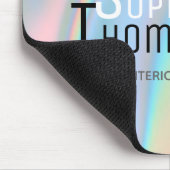 Modern holografisch vloeibaar marmer muismat (Hoek)