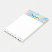 Modern holografisch vloeibaar marmer post-it® notes (Schuin)