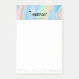 Modern holografisch vloeibaar marmer post-it® notes