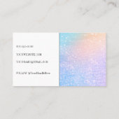 Modern Hologram Glitter Glam Visitekaartje (Achterkant)