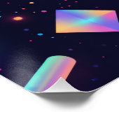 Modern Holographic 3D Geometric Art Poster (Hoek)