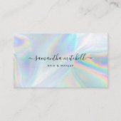 Modern Holographic Beautician Makeup Expert Visitekaartje (Voorkant)