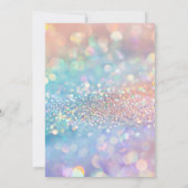 Modern holographic Birthday invitation Kaart (Achterkant)