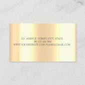 Modern Holographic Gold Diamonds Lotus Opal Stone Visitekaartje (Achterkant)