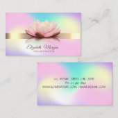 Modern Holographic Gold, Lotus Yoga Instructor Visitekaartje (Voorkant / Achterkant)