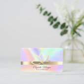 Modern Holographic, Gold Stripe, Gold Lotus Visitekaartje (Staand voorkant)