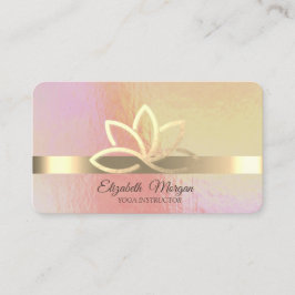 Modern Holographic, Gold Stripe, Gold Lotus Visitekaartje